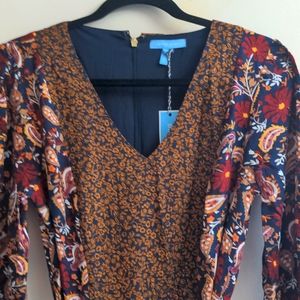 Draper James Midi Fit & Flare Dress in Fall Paisley